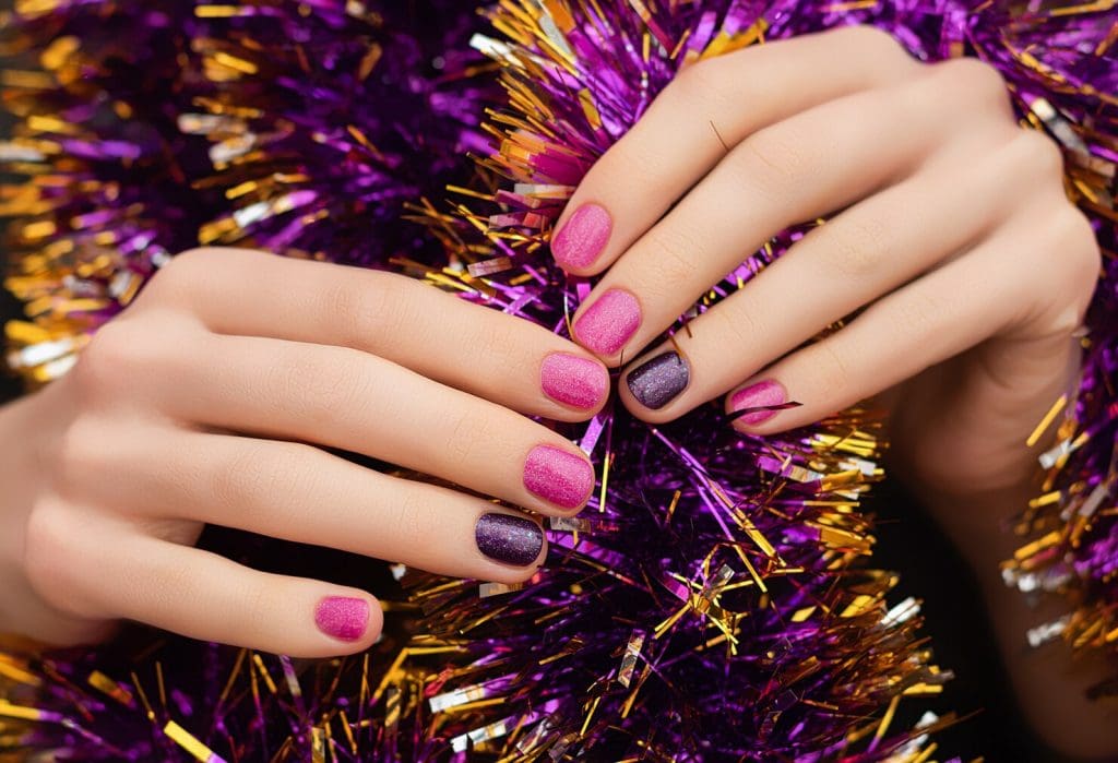 mano mujer diseno unas navidad ano nuevo sostener esfera juguete brillante 127675 2674
